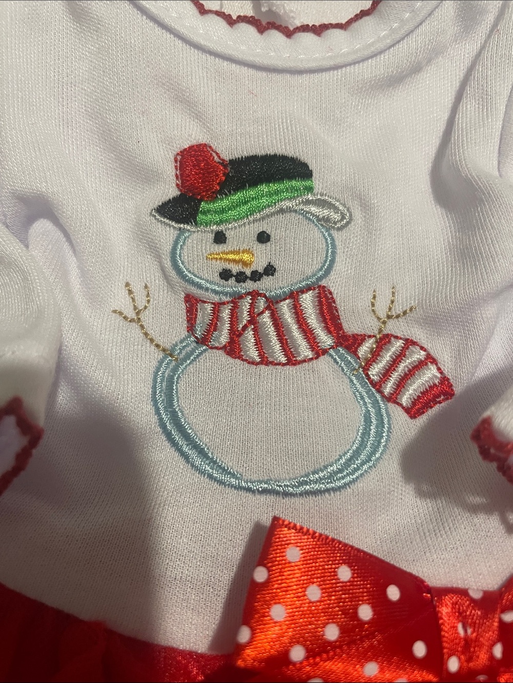 Kids Snowman Red & White Tutu Costume Dress